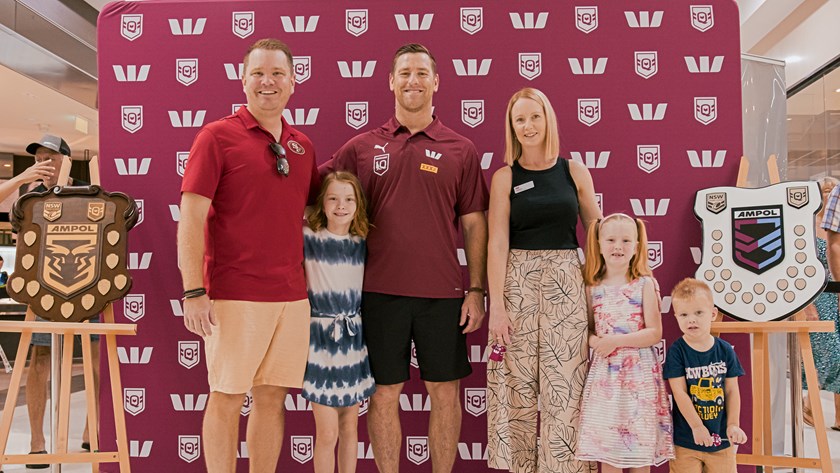 Brent Tate with fans in Townsville.