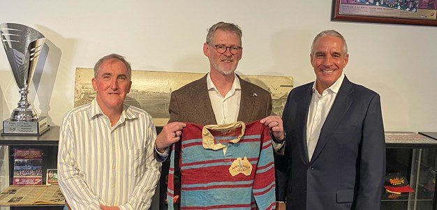 Gorman’s famous jersey comes to rest at QRL, 100 years on