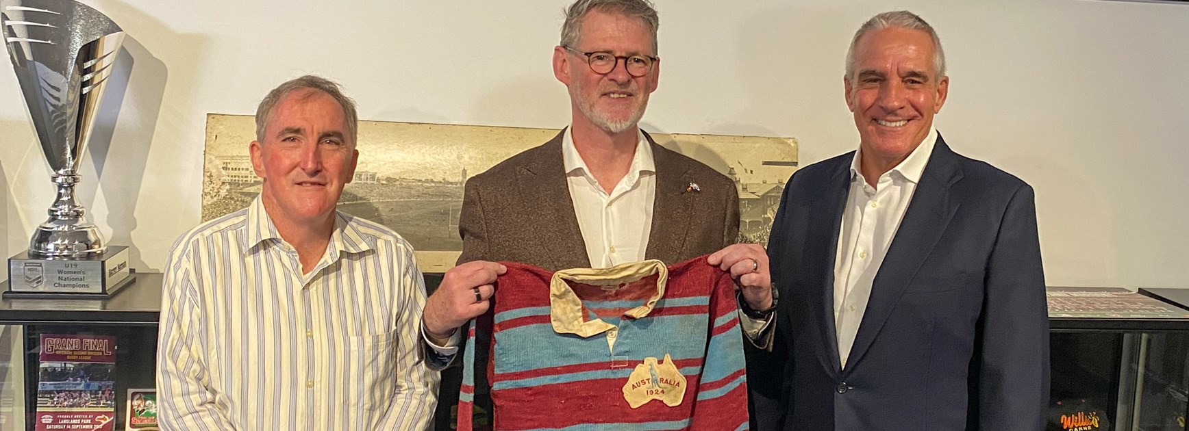 Gorman’s famous jersey comes to rest at QRL, 100 years on