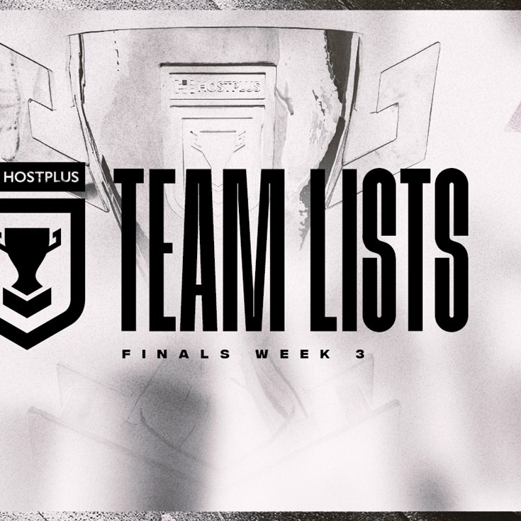 Hostplus Cup Finals Week 3 team lists