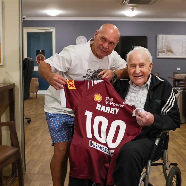 Harry turns 100 as Alfie drops in to get the party started