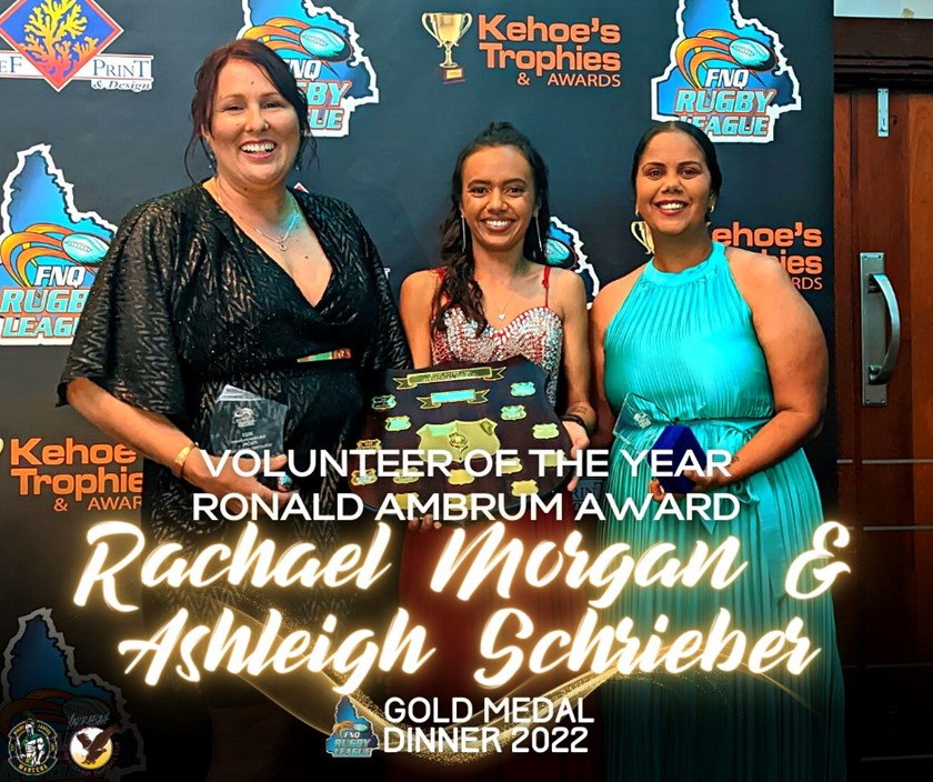 FNQRL volunteers of the year, Rachael Morgan and Ashleigh Schrieber.