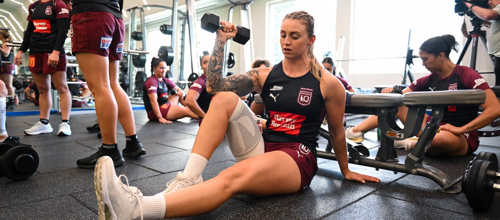 In pictures: Maroons working hard in the gym