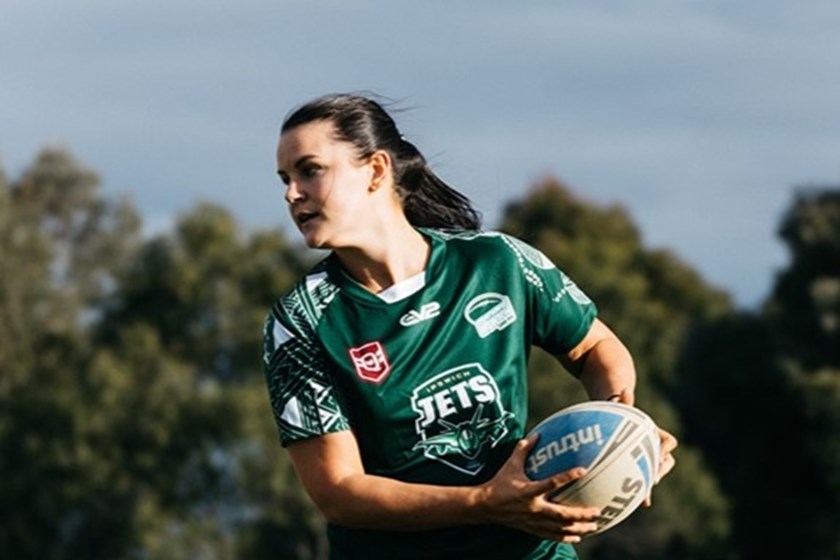 Gemma Range training for the Ipswich Diggers' inaugural women's side. Photo: Rugby League Ipswich