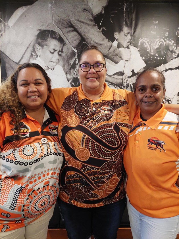 Luella Blair, Lynette Brown and Kimberly Barrett form the first all-female committee at Cherbourg Hornets. 