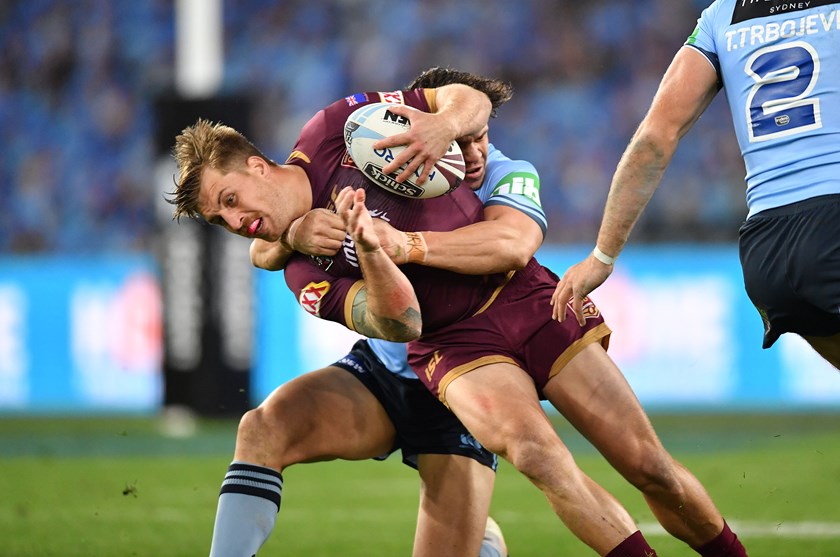 Cameron Munster takes on the Blues in Game II at Sydney.
