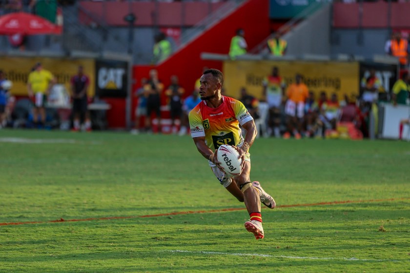 Wabo in action in Finals Week 1. Photo: Jorja Brinums/QRL