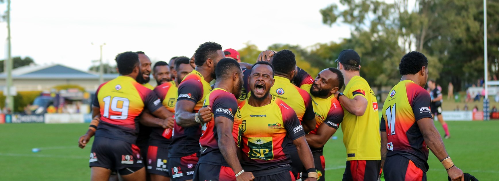 Wabo celebrates a win in Round 17. Photo: Rikki-Lee Arnold/QRL