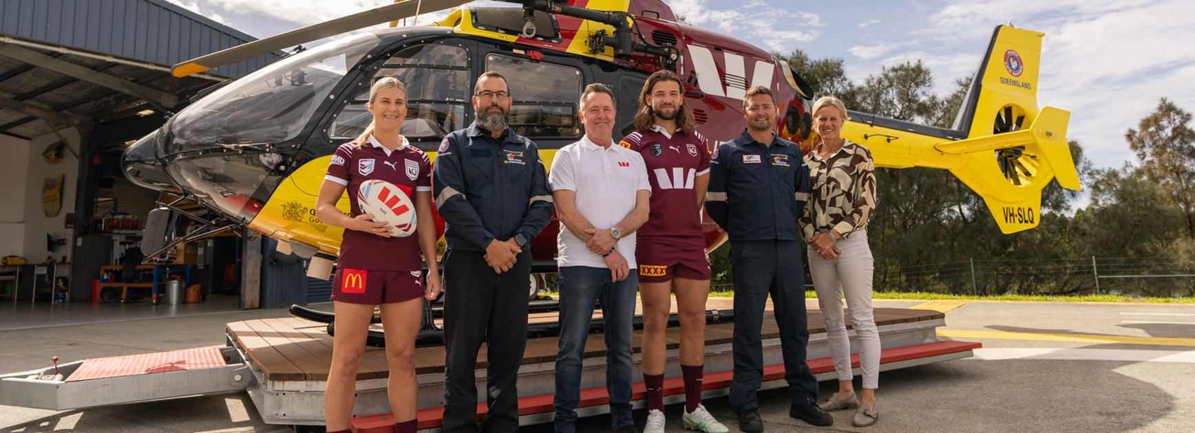 Maroons and Westpac help raise vital funds for Queensland choppers