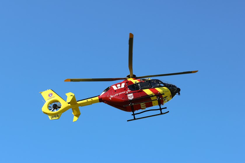Westpac Lifesaver Rescue Helicopter. Photo: Jorja Brinums/QRL