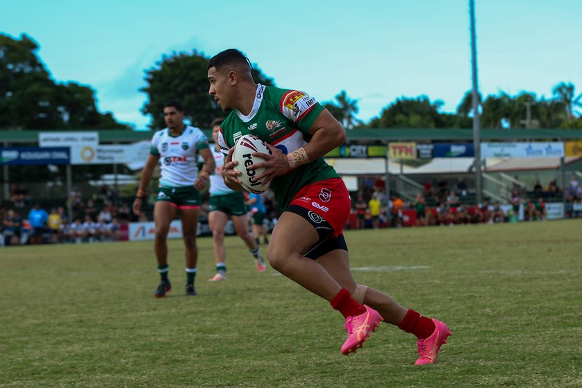 Sione Hopoate crosses for a first half try. Photo: Jacob Grams/QRL