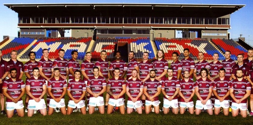 Mackay Cutters team with Jardine Bobongie. Photo: QRL Archives