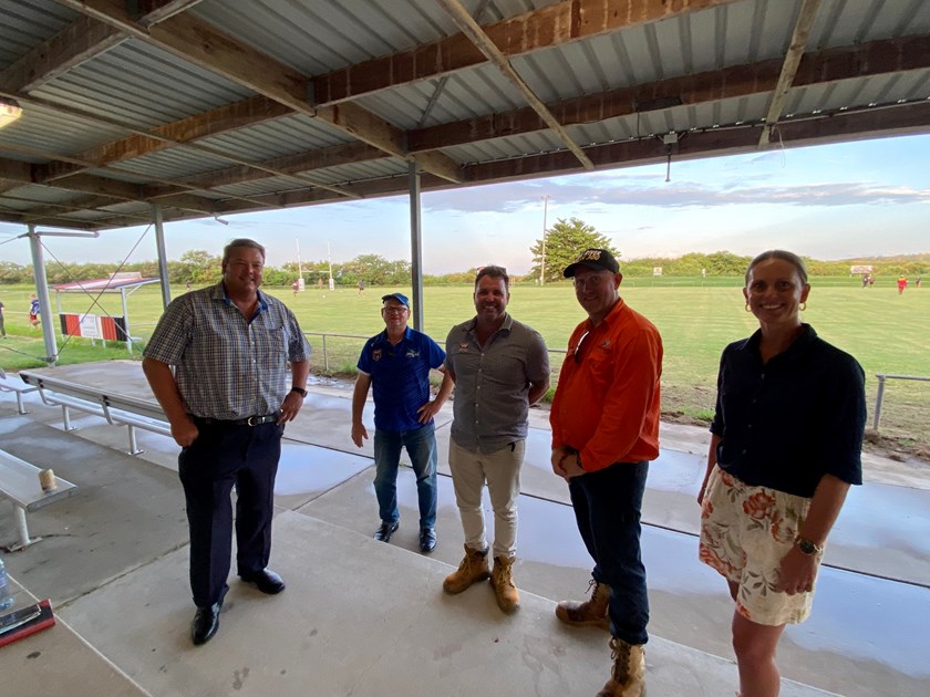 Whitsunday mayor Andrew Wilcox, RLTD chairperson Roger Whyte, RLTD board member Andrew Walters, Bowen JRL chairperson Darren Piggott and councillor Michelle Wright.