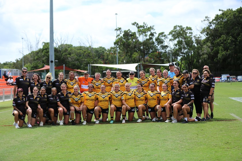 The inaugural Sunshine Coast Falcons team. Photo: Rikki-Lee Arnold/QRL