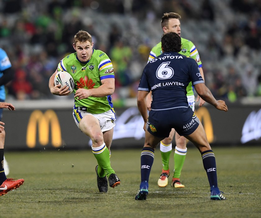 Playing for Canberra Raiders. Photo: NRL Imagery