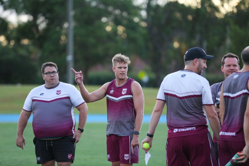 Tyson Brough at training earlier this year. Photo: Jorja Brinums/QRL