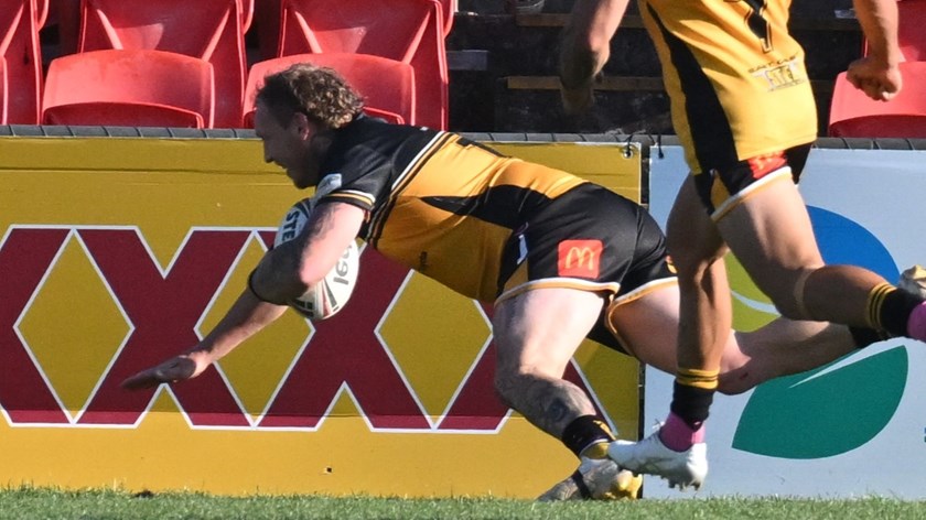 Shannon Hicks scores in the preliminary final to secure Gatton's grand final berth.