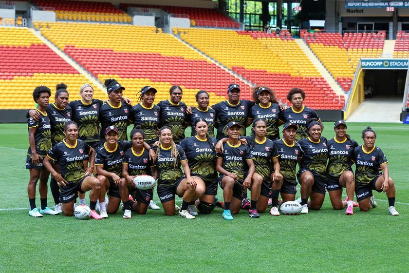 The PNG Orchids at captain's run. Photo: Jorja Brinums/QRL