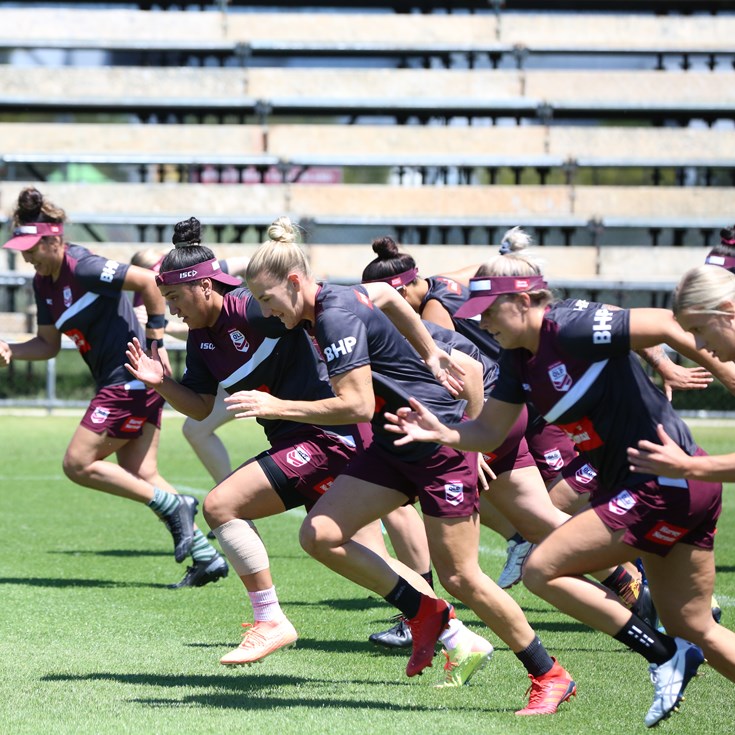 In pictures: Sunny Sunday training for Maroons