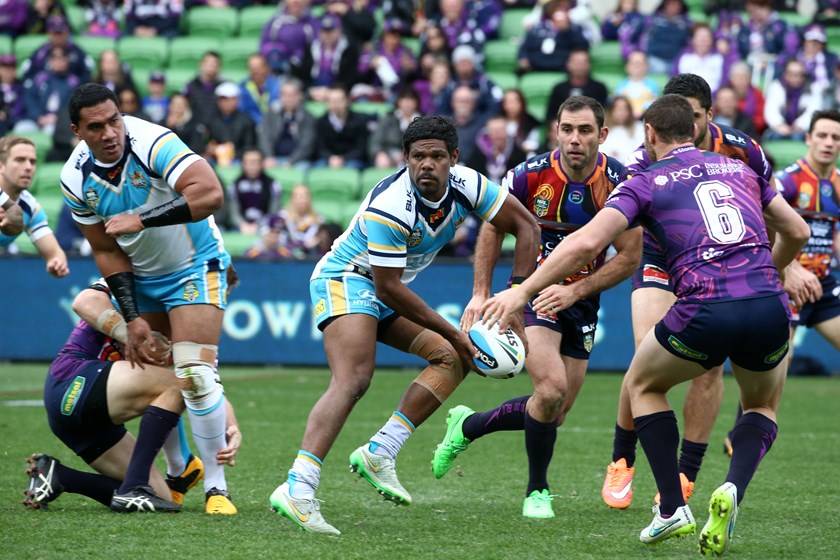 In action for the Gold Coast Titans. Photo: NRL Images