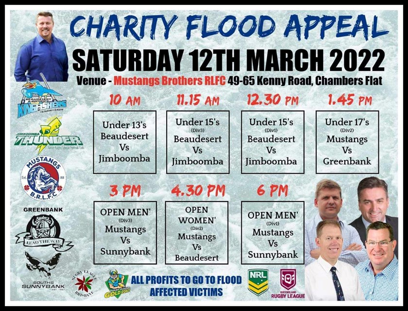 The charity flood appeal flyer.