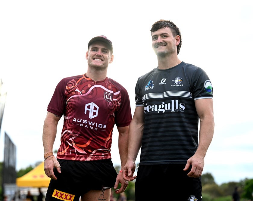 Brimson with his younger brother, AJ. Photo: Chloe Davis/QRL