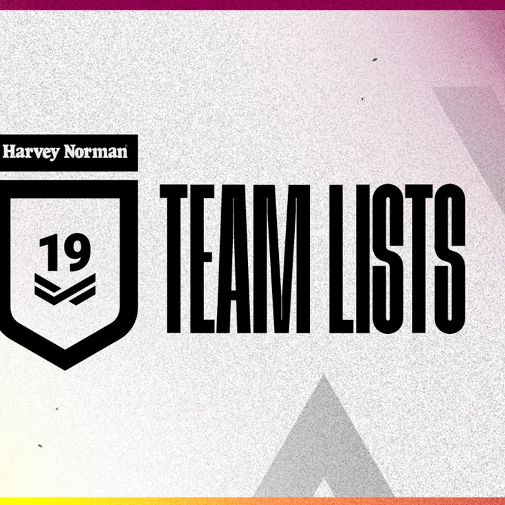 Round 5 Harvey Norman Under 19 team lists