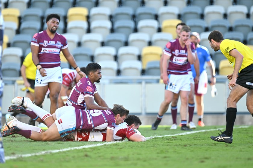 Bailey scores against the Cutters. Photo: NRL Imagery