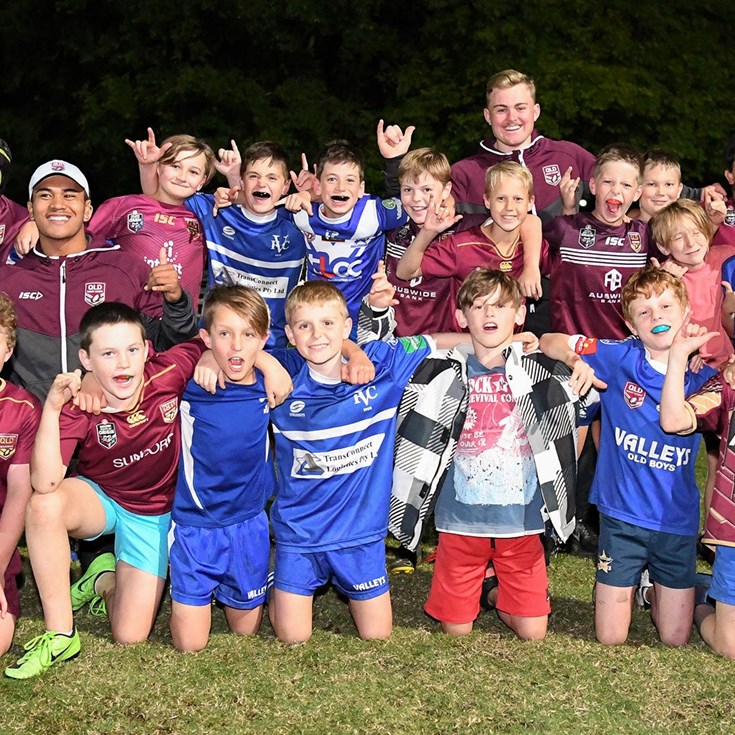 Queensland Under 18 team visit Valleys Diehards