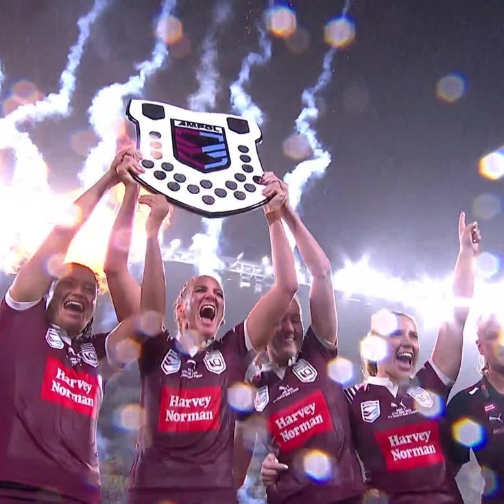 The Maroons raise the shield in Townsville